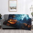 thumbnail image 6 of Throw Blanket for Couch - Halloween Haunted House Soft Comfy Lightweight Cozy Warm Throw Blanket, Fuzzy Plush Flannel Blanket & Throws for Sofa and Bed All Season, 6 of 8