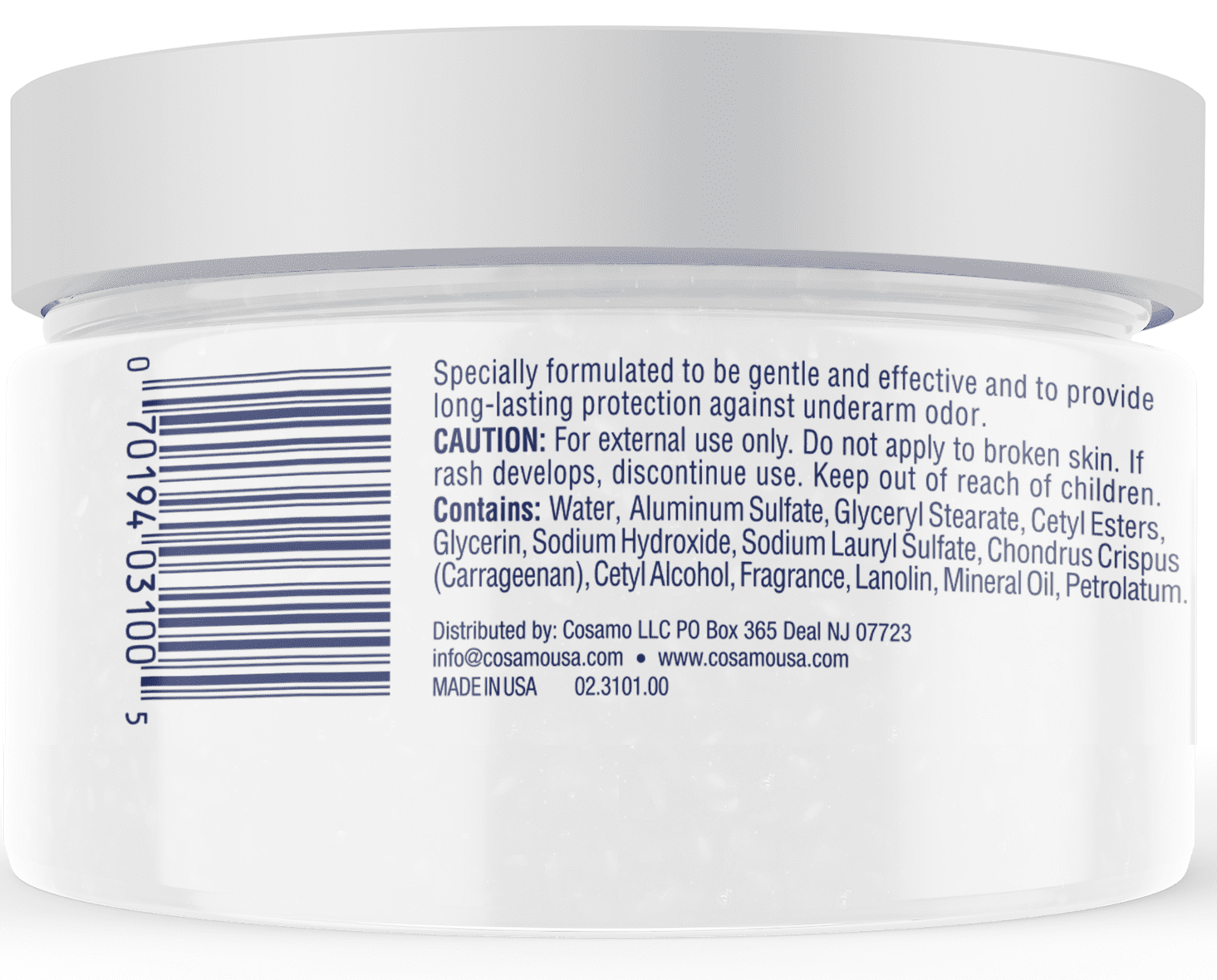 Tussy Deodorant Cream, Powder Fresh, 1.7 Oz (4 Pack)