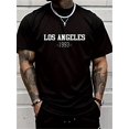thumbnail image 2 of Los Angeles 1993 T-Shirt Graphique pour Hommes - Col Rond Décontracté avec Légère Élasticité, Mode Été, 2 of 5