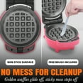 thumbnail image 5 of 4 in 1 Mini Waffle & Pancake Maker, Mini Donut Maker, Heart Shape, Removable Plates, Recipe Included, Blue, 5 of 9