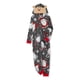 thumbnail image 2 of Pijama De Navidad con pijama dibujos animados alce / muñeco de nieve estampado cremallera mono, 2 of 4