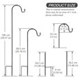 thumbnail image 3 of KOOVON 39 Inch Shepherds Hooks for Outdoor Garden Wedding Bird Feeder Pole for Hanging Solar Lights Plant Baskets Lanterns 2 Pack, 3 of 9