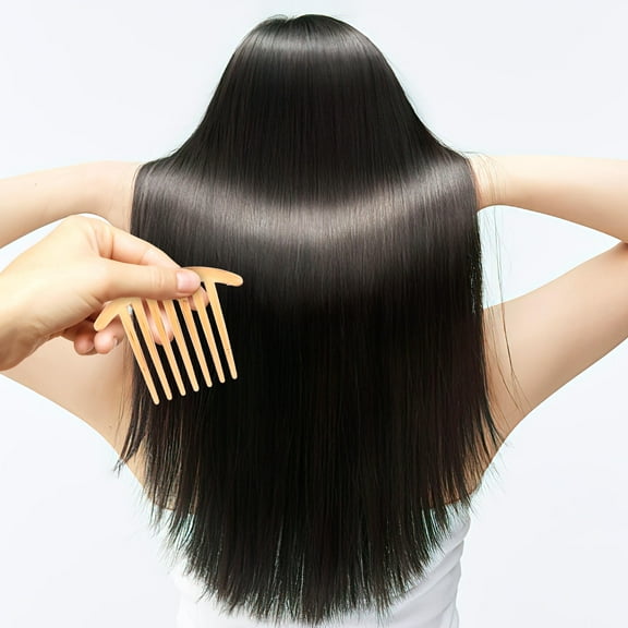 PENIKOKO 2Pcs Brown French Twist Hair Comb Wide Tooth Side Comb Gentle Detangling Hair Tool