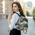 thumbnail image 6 of FORMRS Mini Backpack Purse for Women Quilted Travel Daypack Casual Shoulder Bag, Evening Mountain Road, 6 of 7