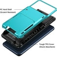 thumbnail image 3 of for Galaxy S20 FE 5G Case Wallet Credit Card Holder 4-Card Slot Hidden Back Pocket Dual Layer Hybrid Rugged Rubber Bumper Protective Hard Shell Cover for Samsung Galaxy S20 FE 5G Sky Blue, 3 of 10