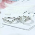 thumbnail image 2 of Dazzlingdaimonds Jewels 925 Sterling Silver 3.00 Ct Marquise Cut White Diamond Wedding Engagement Christmas Bridal Ring Set 14K White Gold Plated For Women's -6.5, 2 of 3