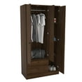 thumbnail image 5 of Polifurniture Denmark  3 Door Bedroom Armoire with Drawers, Dark Brown, 5 of 10