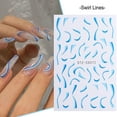 thumbnail image 4 of 7 Hojas De Serpentinas De Ballet Líneas De Ensueño Pegatinas De Arte De Uñas, Línea De Remolino Autoadhesiva 3D Estampado De Vaca Diseño De Uñas Calcomanías De Uñas Para Mujeres Di, 4 of 5
