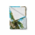 thumbnail image 2 of Christmas Soft Flannel Fleece Throw Blanket, Sock on the Palm Tree on Tropical Sandy Beach Island Maldives Design, Cozy Plush for Indoor and Outdoor Use, 70" x 90", Multicolor, by Ambesonne, 2 of 6