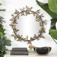 thumbnail image 3 of DecMode 28" x 28" Gold Wall Mirror, 3 of 6