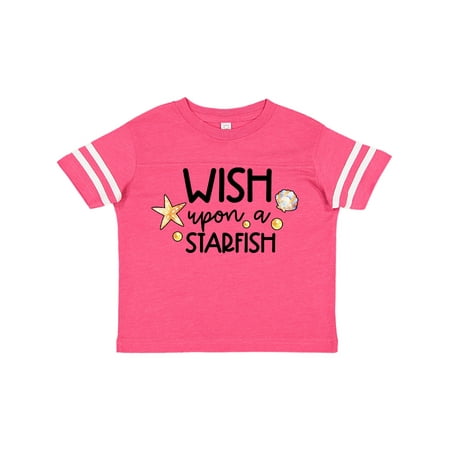 

Inktastic Summer Wish Upon a Starfish Seashells Gift Toddler Toddler Girl T-Shirt