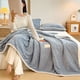 thumbnail image 4 of Manta De Franela Manta de franela azul extra gruesa de doble capa, ideal para la cama, el sofá, la oficina o la siesta (1 pieza). Rkxzt, 4 of 8