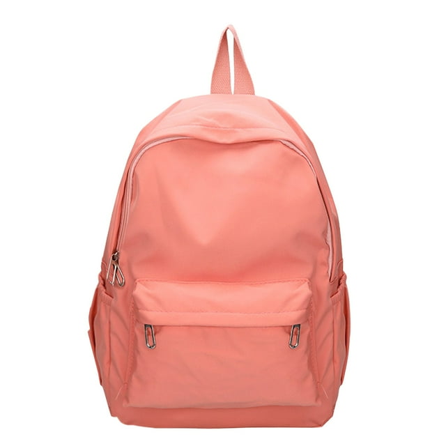 Back To School Supplies Student Schoolbag Large Capacity Outdoor Girls Backpack Solid Color Backpack