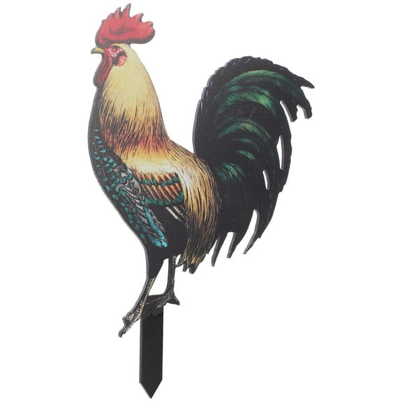 OUNONA Sculpture Simulated Rooster Decoration Lifelike Rooster Decoration 24.5x18cm