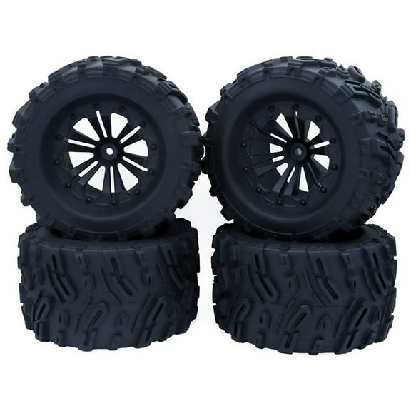4PCS 125mm 1.9 Beadlock Wheel Rim Tire Set for 1/10 RC Crawler Car TRX4 RC-4WD D90 Axial SCX10 II III ,D