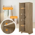 thumbnail image 4 of 71" Tall Storage Cabinet with Two Doors 5 Layer Adjustable Shelf , MDF Board Floor Cabinet for Dinning Room ,Kitchen,Bathroom, Office, 4 of 7
