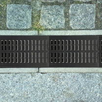 OULII 3Pcs Heavy Duty Black Drain Grating Covers Basin for Garden and Driveway Drainage