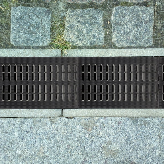 OULII 3Pcs Heavy Duty Black Drain Grating Covers Basin for Garden and Driveway Drainage
