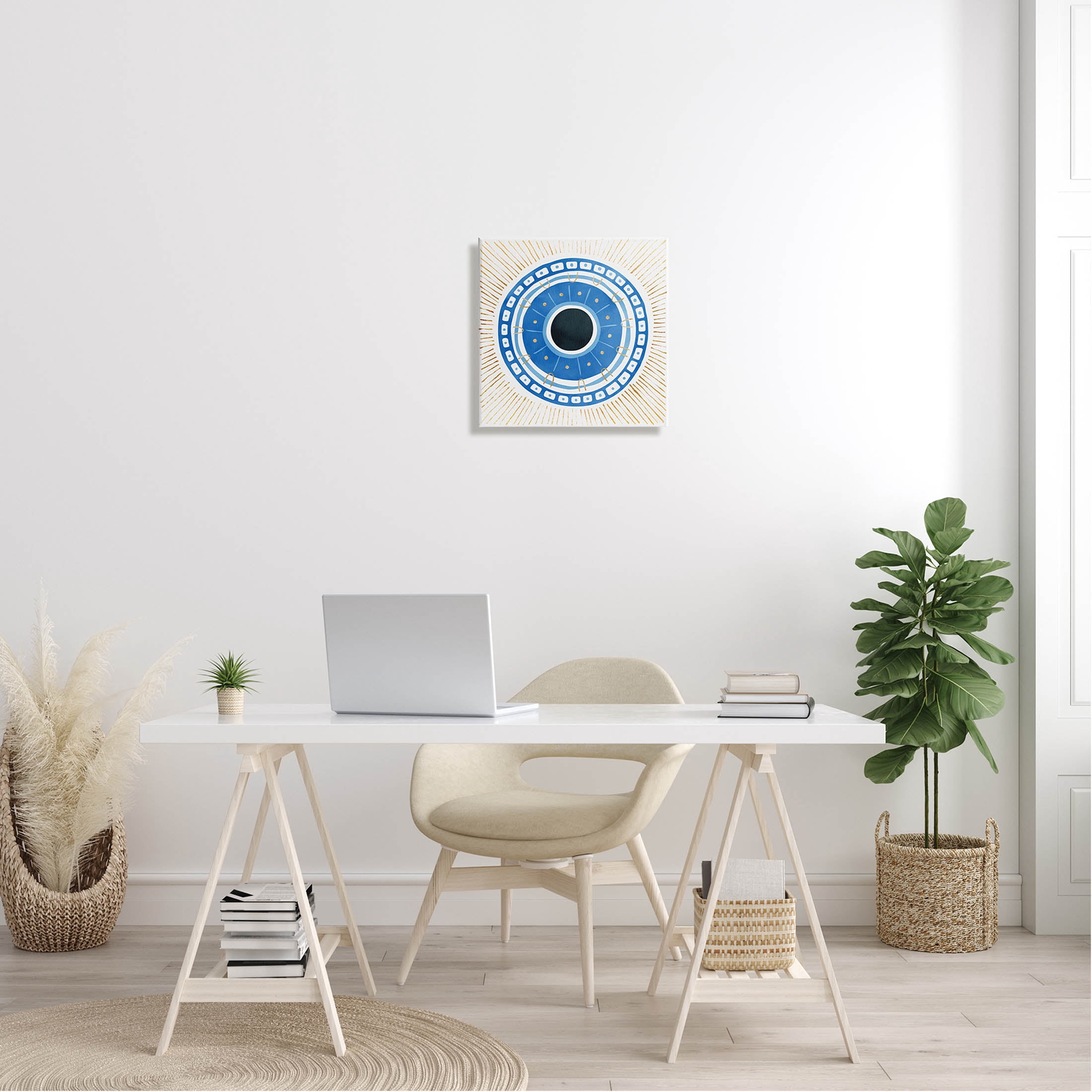 Stupell Industries Patterned Evil Eye Mati Symbol Graphic Art Gallery Wrapped Canvas Print Wall Art, Design by Ziwei Li