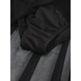 thumbnail image 6 of TSSOE Kids Girls Lyrical Modern Ballet Dance Dress Sleeveless Shiny Sequins Irregular Hem Gymnastics Skirt Leotard Black 14, 6 of 7