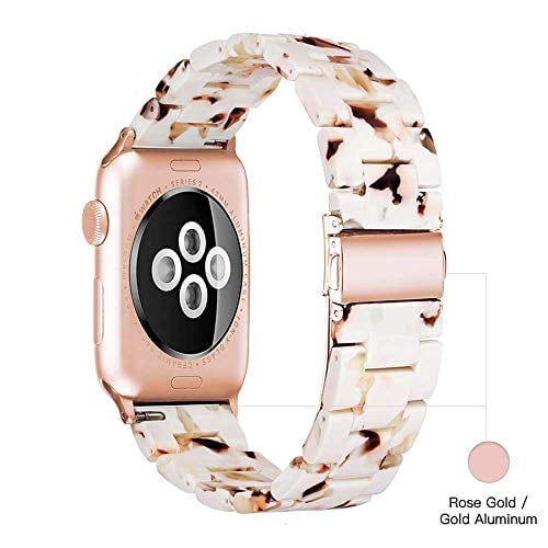 Pulsera de banda de Apple Watch Light House de resina de moda compatible con hebilla acero inoxidable cobre 38mm/40mm/41mm