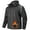 Black, variant on Men's Work Jacket Waterproof Softshell Fleece Lined Hooded Coats Outdoor Hiking multi-pocket Windbreaker Rain Jacket