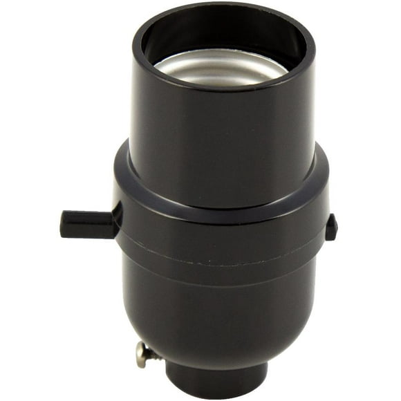 Black Push Through Light Socket