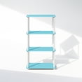 thumbnail image 5 of Furinno Turn-N-Tube 4-Tier Multipurpose Shelf Display Rack, Shelving Unit, Bookcase, Light Blue/White, 5 of 6