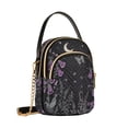 thumbnail image 7 of FORMRS Crossbody Bag for Women Quilted Travel Shoulder Cell Phone Purse with Chain Strap Handbag, Gothic Floral Print, 7 of 7