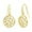 Yellow-Gold Plated-26MM, variant on LeCalla 925 Sterling Silver Hypoallergenic French Wire Filigree Leaf Diamond-Cut Drop Dangling Earrings for Women and Teen 26MM