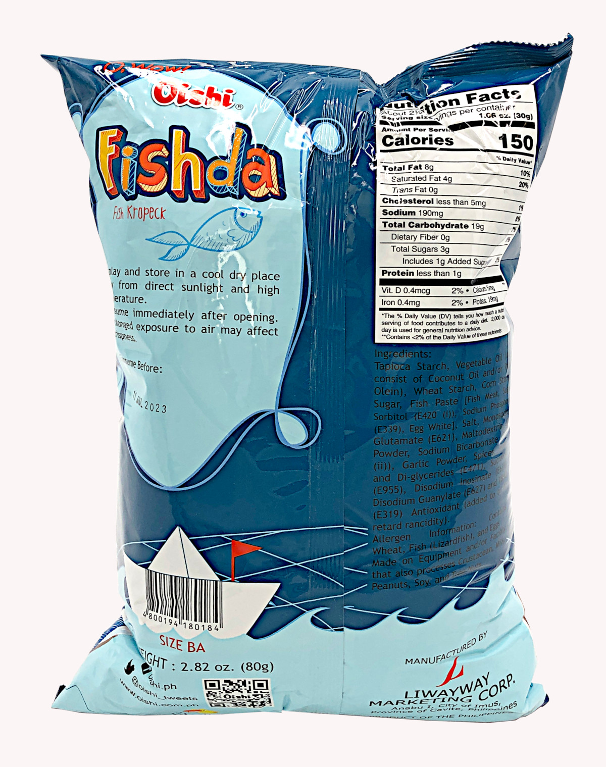 Oishi Fishda Fish Kropeck Pack of 3 - Walmart.com