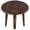 Burnt, variant on Hand-Carved Round Side Table, Solid Wood End Table for Living Room & Bedroom, Burnt Finish, 18 x 22 Inch