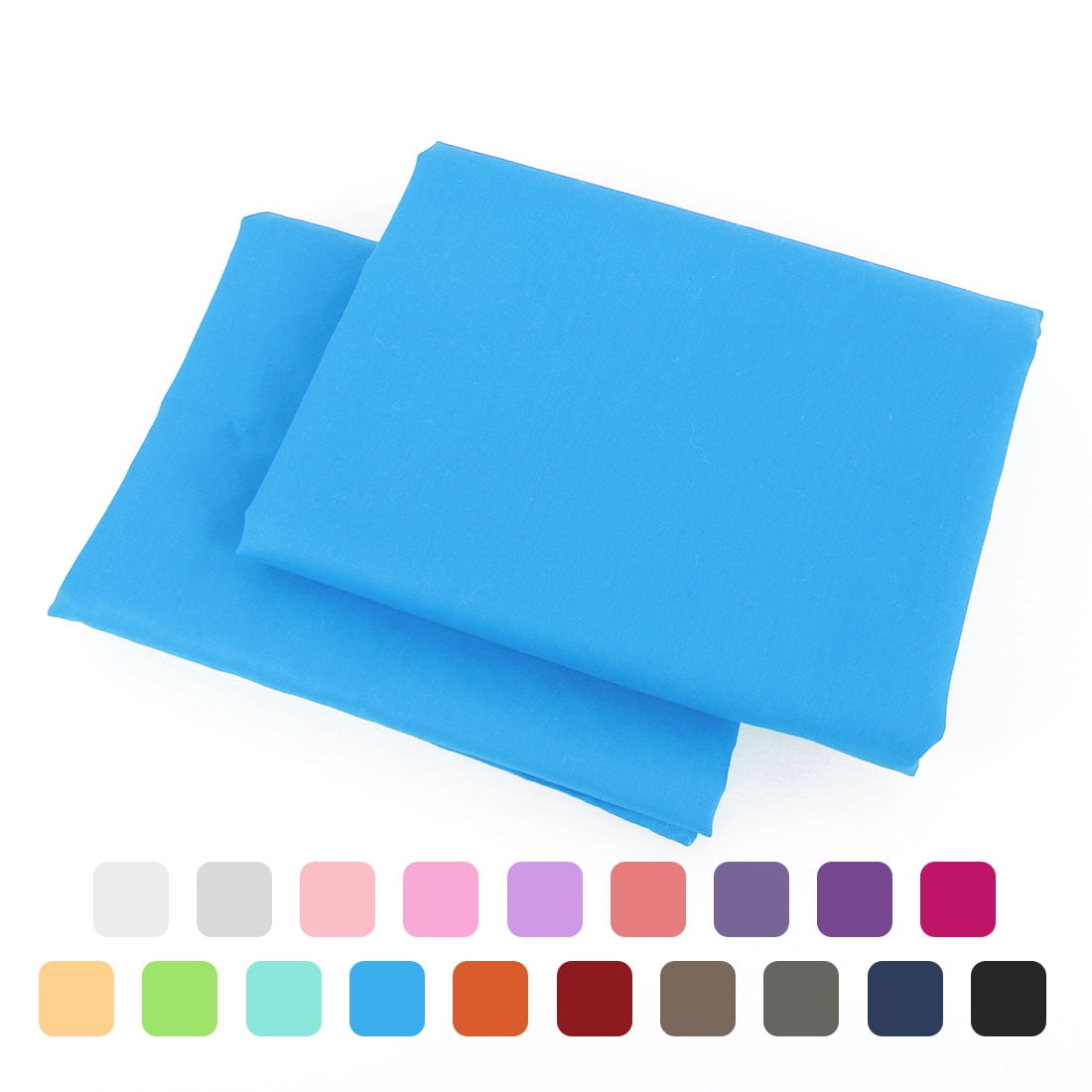 Unique Bargains Pillowcases 2-Piece Egyptian Cotton Pillow Cover Blue Queen