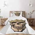 thumbnail image 3 of Ambesonne King Quilted Bedspread Set 2 Pcs, Skeleton Head with Crown, Twin Size, Multicolor, 3 of 6