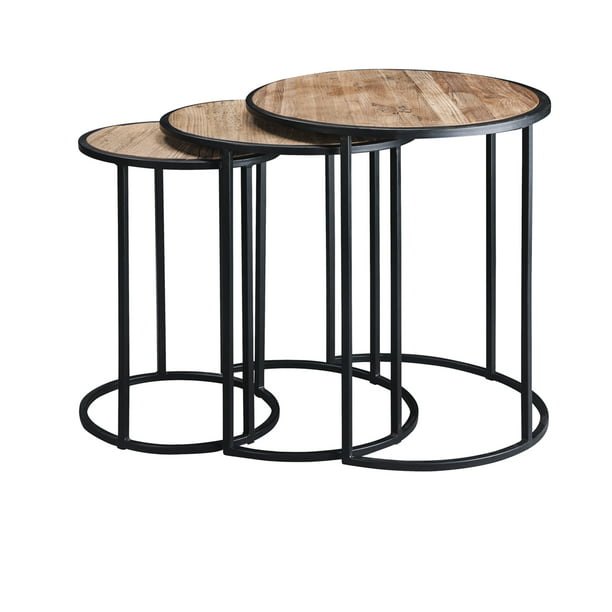 One Opening Round Coffee Table Set For, Round Opening Table