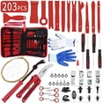 thumbnail image 1 of Trim Removal Tool Kit, 203 Pcs Fastener Remover Door Clip Remover, Car Panel/ Door/ Audio Removal Tool Set, Auto Clip Plier Stereo Removal Tool,Plastic Pry Tool Set with Storage Bag( Red), 1 of 8