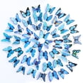 thumbnail image 3 of Deals Of The Day Clearance Prime Double Layer Simulation Butterfly Home Living Room Background Wall Decoration Stickers Colorful Butterfly Wall Stickers Green, 3 of 5