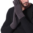 thumbnail image 6 of Grofry Men Gloves Thicken Winter Knitted Woolen Gloves Warm Full Finger Mittens, 6 of 8