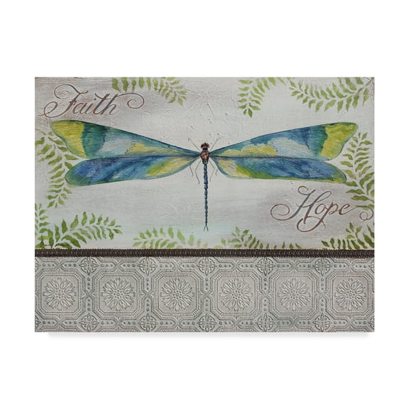 Trademark Fine Art 'Dragonfly Of Faith And Hope' Canvas Art by Jean Plout
