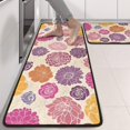 thumbnail image 2 of Kitchen Rugs Sets Of 2,Pioneer Flower Floral Print Pattern Anti Fatigue Kitchen Mat Rugs Non Slip Washable,Decorative Kitchen Floor Mats for Kitchen,Sink,Laundry,17"x47"+17"x47", 2 of 5