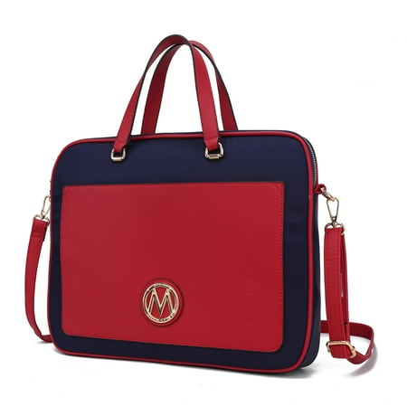 MKF Collection Nina Vegan Leather Laptop Case by Mia K - Wine