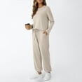 thumbnail image 3 of SUNBS Lounge Set for Women Sweatsuit 2 Piece Outfits Loose Jogger Sets Fall Outfits Solid Tracksuits with Pockets, 3 of 6