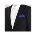 thumbnail image 4 of INSPIRE CHIC Men's Pocket Squares PreFolded Triangles On Card Suit Handkerchief Royal Blue One Size, 4 of 4