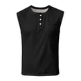 thumbnail image 3 of Horkkom Tank Tops Men Solid Color Button Sleeveless Shirts Vacation Workout Casual Shirts with Pockets, S-3XL, 3 of 8