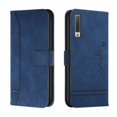thumbnail image 1 of Funda con tapa estilo vintage para Samsung A7 2018, con ranura para varias tarjetas, protección total, estilo retro, material PU+TPU, 1 of 5