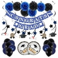 thumbnail image 1 of Liquidation! Décorations de Graduation 2022 Fournitures de Fête de Graduation Inclu Félicitations Grad Bannière Photo Bannière Éventails en Papier Ballons Rideaux en Aluminium, 1 of 2
