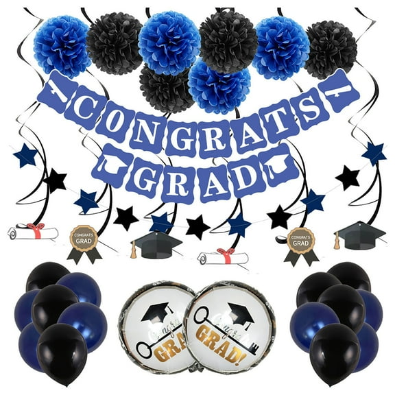 Graduation Decorations 2025 Clearance! Graduation Decorations 2022 Graduation Party Supplies Inclu Congrats Grad Banner Photo Banner Paper Fans Balloons Foil Curtains