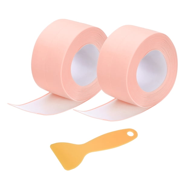 2 Rollos de Cinta de Sellado, 1.5" x 10.5Ft Cinta de PVC, Rosa