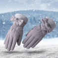 thumbnail image 3 of Guantes cálidos de inviern mujer táctil completo Calentador de s Guantes térmicos Guantes para clima frío Gris Hugo Guantes de invierno para mujer, 3 of 8