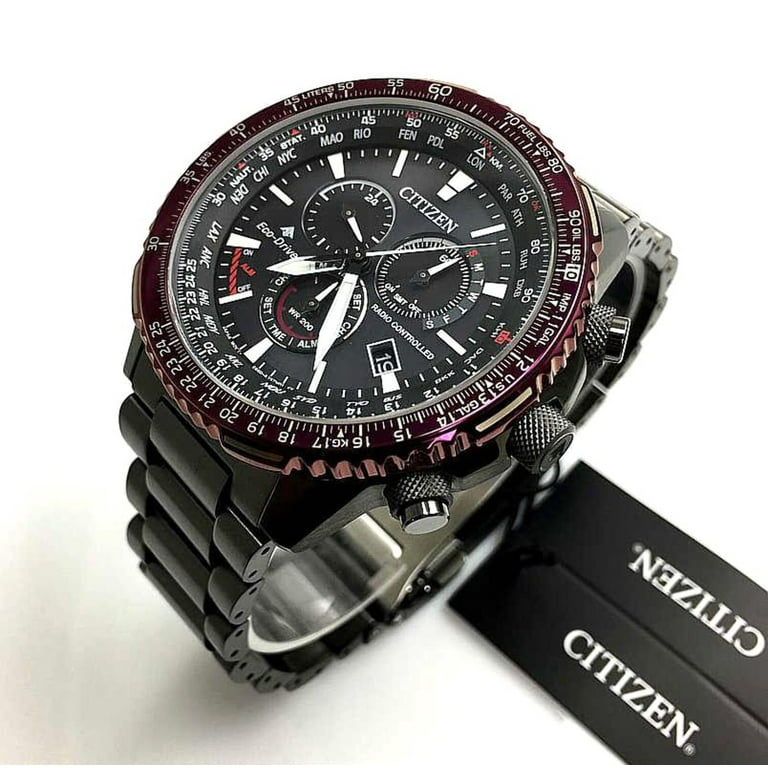 Citizen Promaster Perpetual Alarm World Time Chronograph GMT Black